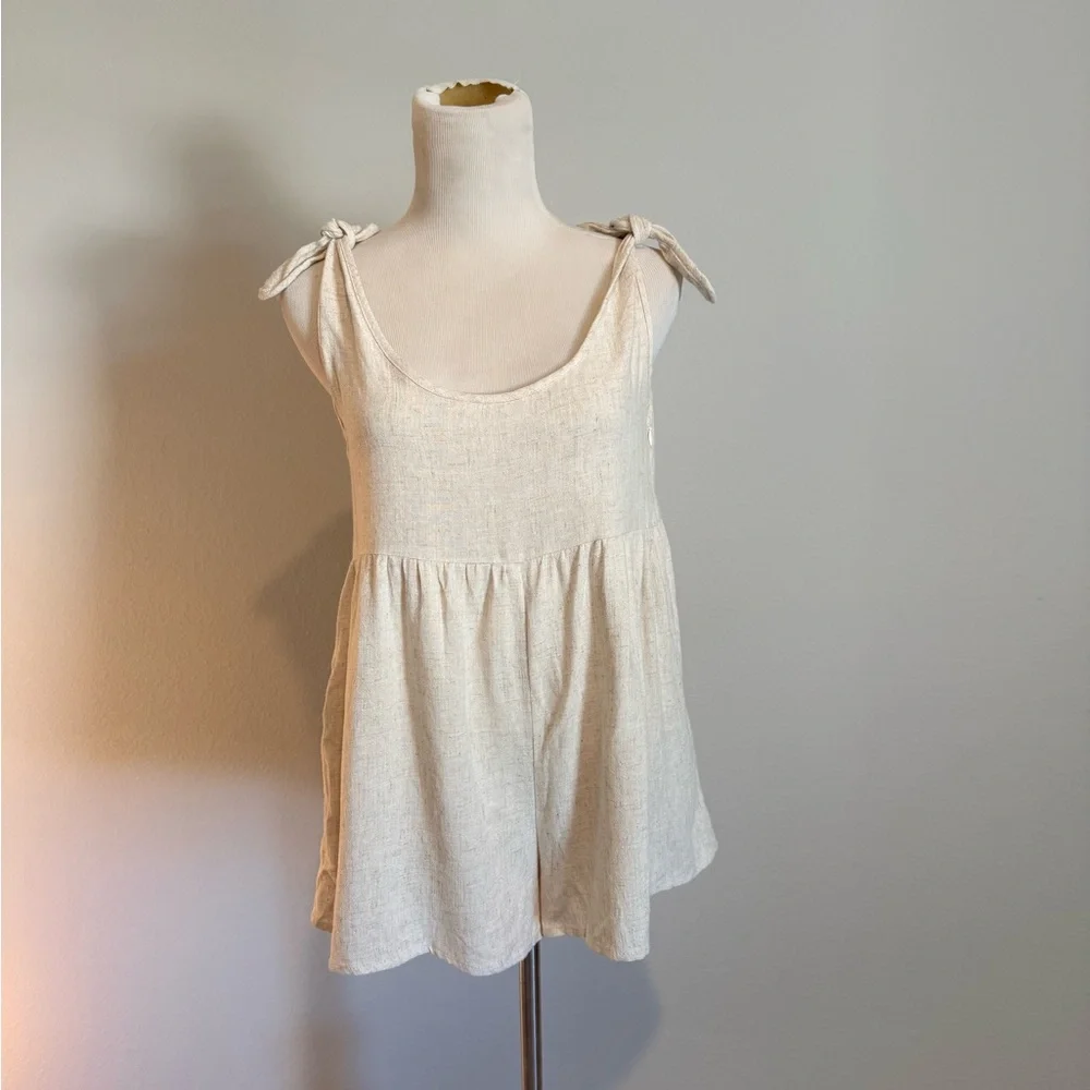 PRINCESS POLLY TAY ROMPER BEIGE // SIZE 4 - Picture 4 of 9